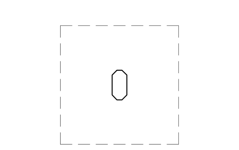 Vorschau des Symbols Hazardous area, Zone 0, 1 m, Block OGM_HZ_ZONE0