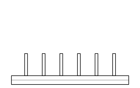 Vorschau des Symbols Production manifold, 6 well, Block OGM_MANIFOLD