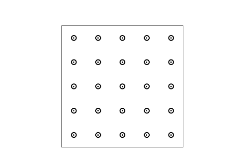 Vorschau des Symbols Blast pattern, 5 x 5 holes, Block OGM_MK_BLAST_HOLE