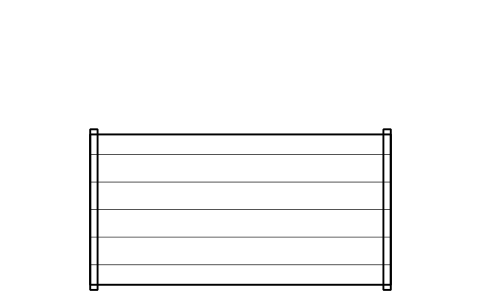 Vorschau des Symbols Pipe rack bay, 6 x 3 m, Block OGM_PIPE_RACK