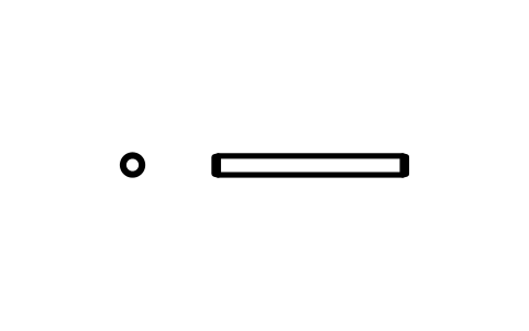 Preview of the Parallel pin ISO 2338 0.8 m6 x 8 symbol, block PIN_0_8X8