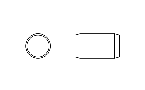 Preview of the Parallel pin ISO 2338 10 m6 x 18 symbol, block PIN_10X18