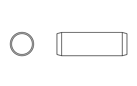 Preview of the Parallel pin ISO 2338 10 m6 x 30 symbol, block PIN_10X30