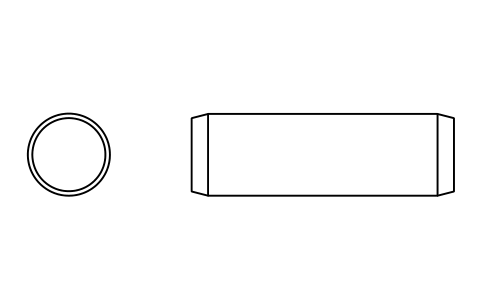 Preview of the Parallel pin ISO 2338 10 m6 x 32 symbol, block PIN_10X32