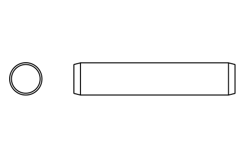 Preview of the Parallel pin ISO 2338 10 m6 x 50 symbol, block PIN_10X50