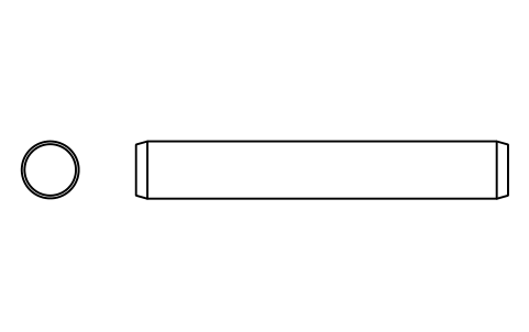 Preview of the Parallel pin ISO 2338 10 m6 x 65 symbol, block PIN_10X65