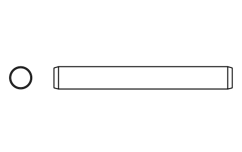Preview of the Parallel pin ISO 2338 10 m6 x 80 symbol, block PIN_10X80
