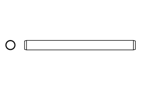 Preview of the Parallel pin ISO 2338 12 m6 x 140 symbol, block PIN_12X140