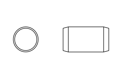 Preview of the Parallel pin ISO 2338 12 m6 x 22 symbol, block PIN_12X22
