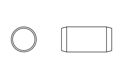 Preview of the Parallel pin ISO 2338 12 m6 x 24 symbol, block PIN_12X24
