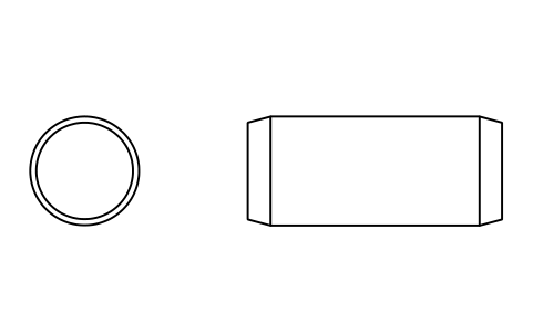 Preview of the Parallel pin ISO 2338 12 m6 x 28 symbol, block PIN_12X28