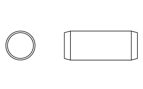 Preview of the Parallel pin ISO 2338 12 m6 x 30 symbol, block PIN_12X30