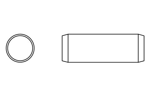 Preview of the Parallel pin ISO 2338 12 m6 x 35 symbol, block PIN_12X35