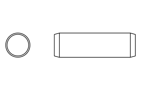 Preview of the Parallel pin ISO 2338 12 m6 x 40 symbol, block PIN_12X40