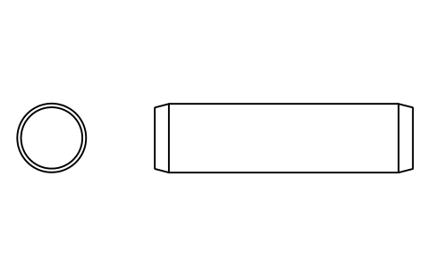 Preview of the Parallel pin ISO 2338 12 m6 x 45 symbol, block PIN_12X45