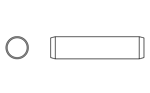 Preview of the Parallel pin ISO 2338 12 m6 x 50 symbol, block PIN_12X50