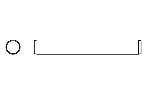 Preview of the Parallel pin ISO 2338 16 m6 x 120 symbol, block PIN_16X120
