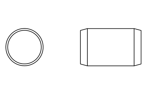 Preview of the Parallel pin ISO 2338 16 m6 x 26 symbol, block PIN_16X26