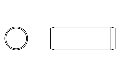 Preview of the Parallel pin ISO 2338 16 m6 x 45 symbol, block PIN_16X45