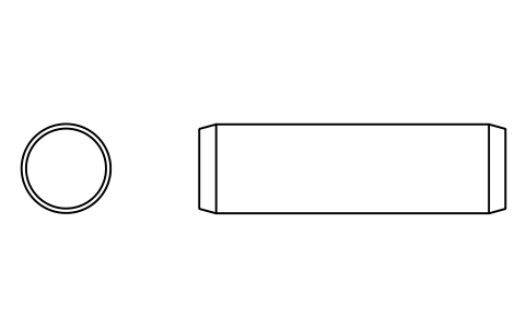 Preview of the Parallel pin ISO 2338 16 m6 x 55 symbol, block PIN_16X55