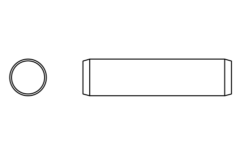 Preview of the Parallel pin ISO 2338 16 m6 x 65 symbol, block PIN_16X65