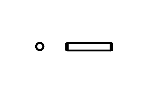 Preview of the Parallel pin ISO 2338 1 m6 x 6 symbol, block PIN_1X6
