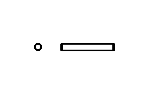 Preview of the Parallel pin ISO 2338 1 m6 x 8 symbol, block PIN_1X8