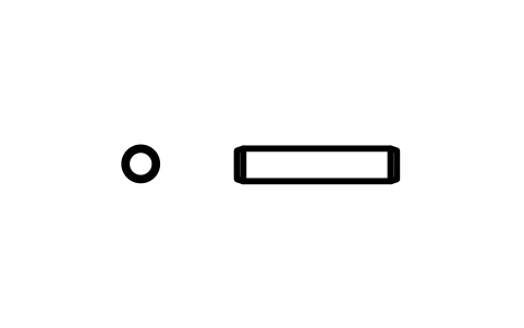 Preview of the Parallel pin ISO 2338 1.2 m6 x 6 symbol, block PIN_1_2X6