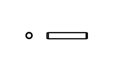 Preview of the Parallel pin ISO 2338 1.2 m6 x 8 symbol, block PIN_1_2X8