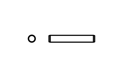 Preview of the Parallel pin ISO 2338 1.5 m6 x 10 symbol, block PIN_1_5X10