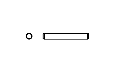 Preview of the Parallel pin ISO 2338 1.5 m6 x 12 symbol, block PIN_1_5X12