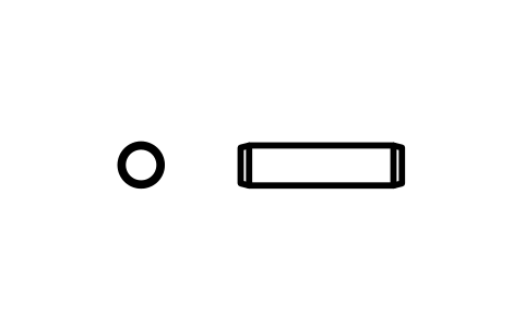 Preview of the Parallel pin ISO 2338 1.5 m6 x 6 symbol, block PIN_1_5X6