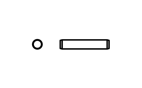 Preview of the Parallel pin ISO 2338 1.5 m6 x 8 symbol, block PIN_1_5X8