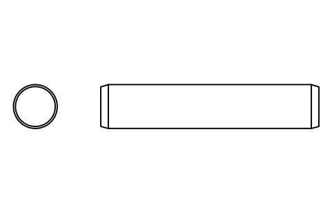 Preview of the Parallel pin ISO 2338 20 m6 x 100 symbol, block PIN_20X100