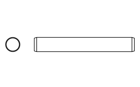 Preview of the Parallel pin ISO 2338 20 m6 x 140 symbol, block PIN_20X140