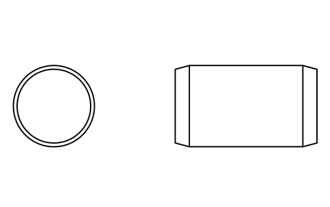 Preview of the Parallel pin ISO 2338 20 m6 x 35 symbol, block PIN_20X35