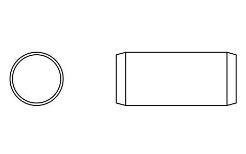 Preview of the Parallel pin ISO 2338 20 m6 x 45 symbol, block PIN_20X45