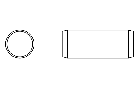 Preview of the Parallel pin ISO 2338 20 m6 x 50 symbol, block PIN_20X50