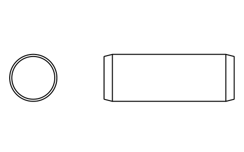 Preview of the Parallel pin ISO 2338 20 m6 x 55 symbol, block PIN_20X55