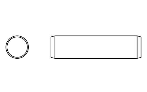 Preview of the Parallel pin ISO 2338 20 m6 x 80 symbol, block PIN_20X80