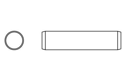 Preview of the Parallel pin ISO 2338 20 m6 x 85 symbol, block PIN_20X85