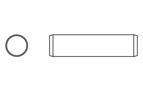 Preview of the Parallel pin ISO 2338 25 m6 x 100 symbol, block PIN_25X100
