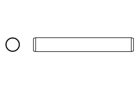 Preview of the Parallel pin ISO 2338 25 m6 x 180 symbol, block PIN_25X180