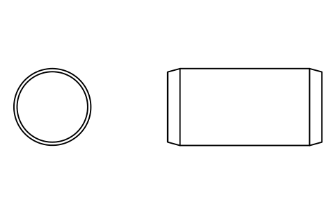 Preview of the Parallel pin ISO 2338 25 m6 x 50 symbol, block PIN_25X50