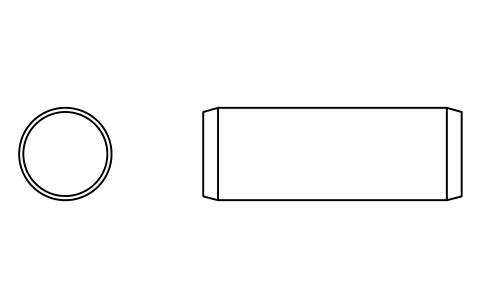 Preview of the Parallel pin ISO 2338 25 m6 x 70 symbol, block PIN_25X70