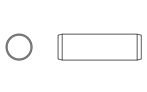 Preview of the Parallel pin ISO 2338 25 m6 x 80 symbol, block PIN_25X80
