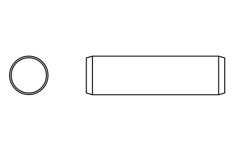 Preview of the Parallel pin ISO 2338 25 m6 x 90 symbol, block PIN_25X90