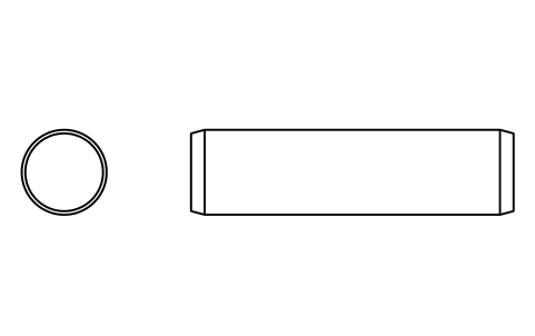 Preview of the Parallel pin ISO 2338 25 m6 x 95 symbol, block PIN_25X95