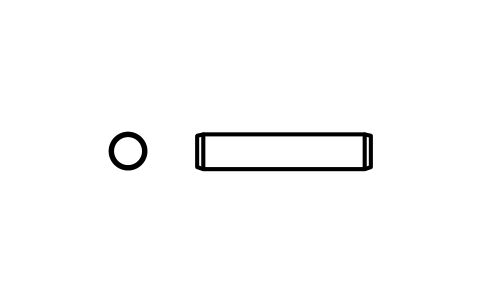 Preview of the Parallel pin ISO 2338 2 m6 x 10 symbol, block PIN_2X10