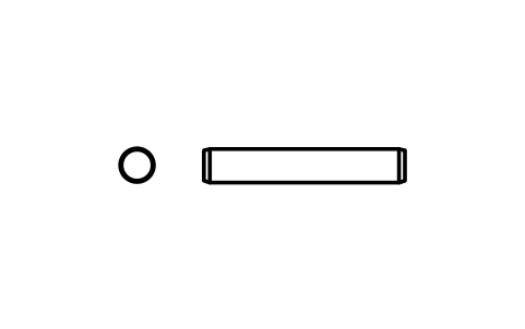 Preview of the Parallel pin ISO 2338 2 m6 x 12 symbol, block PIN_2X12